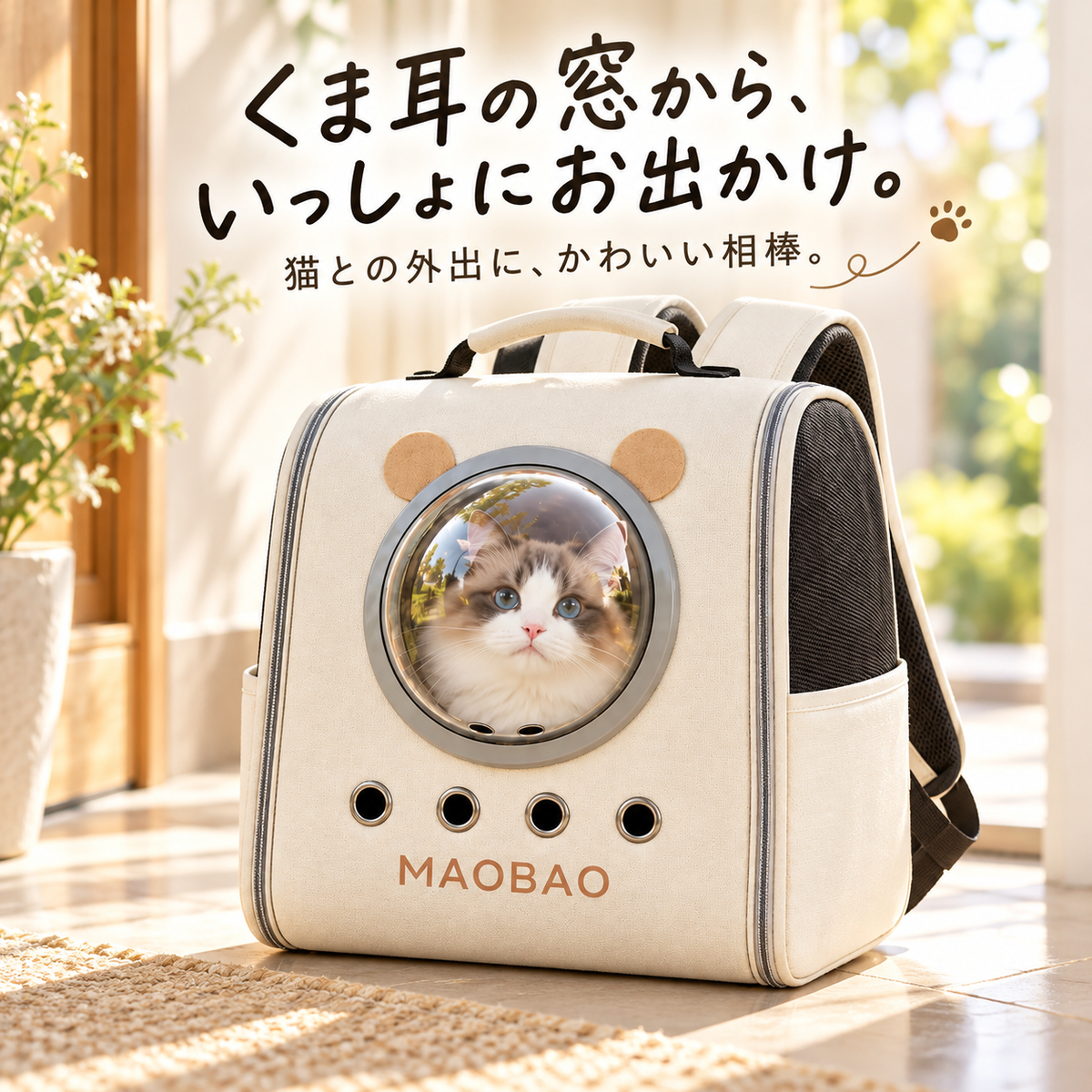 宇宙船型 ペットキャリーリュック