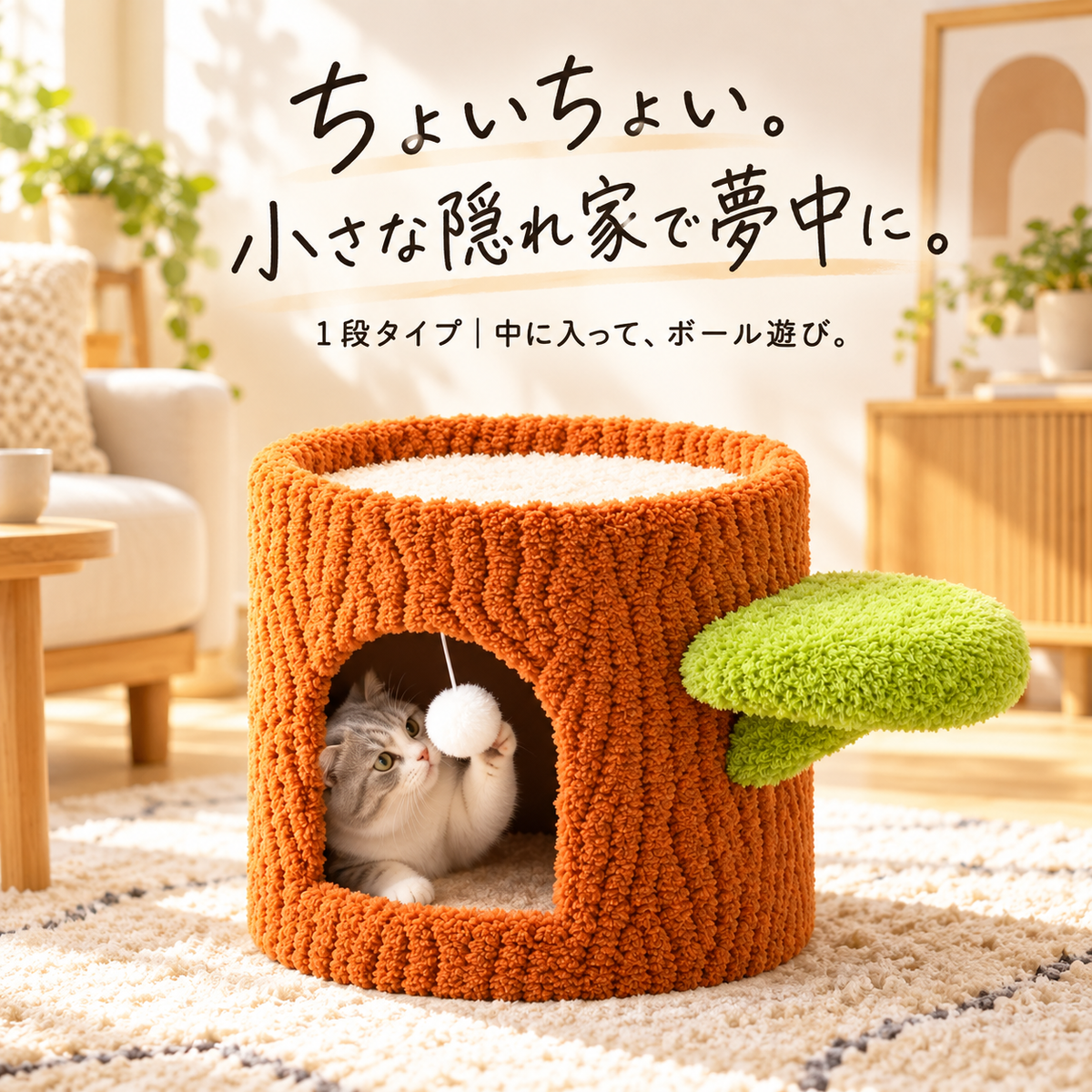 切り株型 キャットタワー
