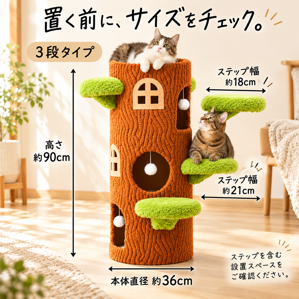 Kirika 切り株型キャットタワー