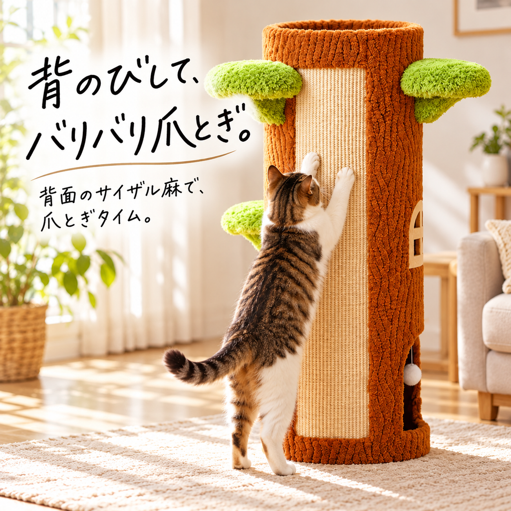 Kirika 切り株型キャットタワー